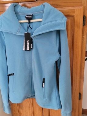 Bench Light Blue Hooded Fleece Utility Jacket